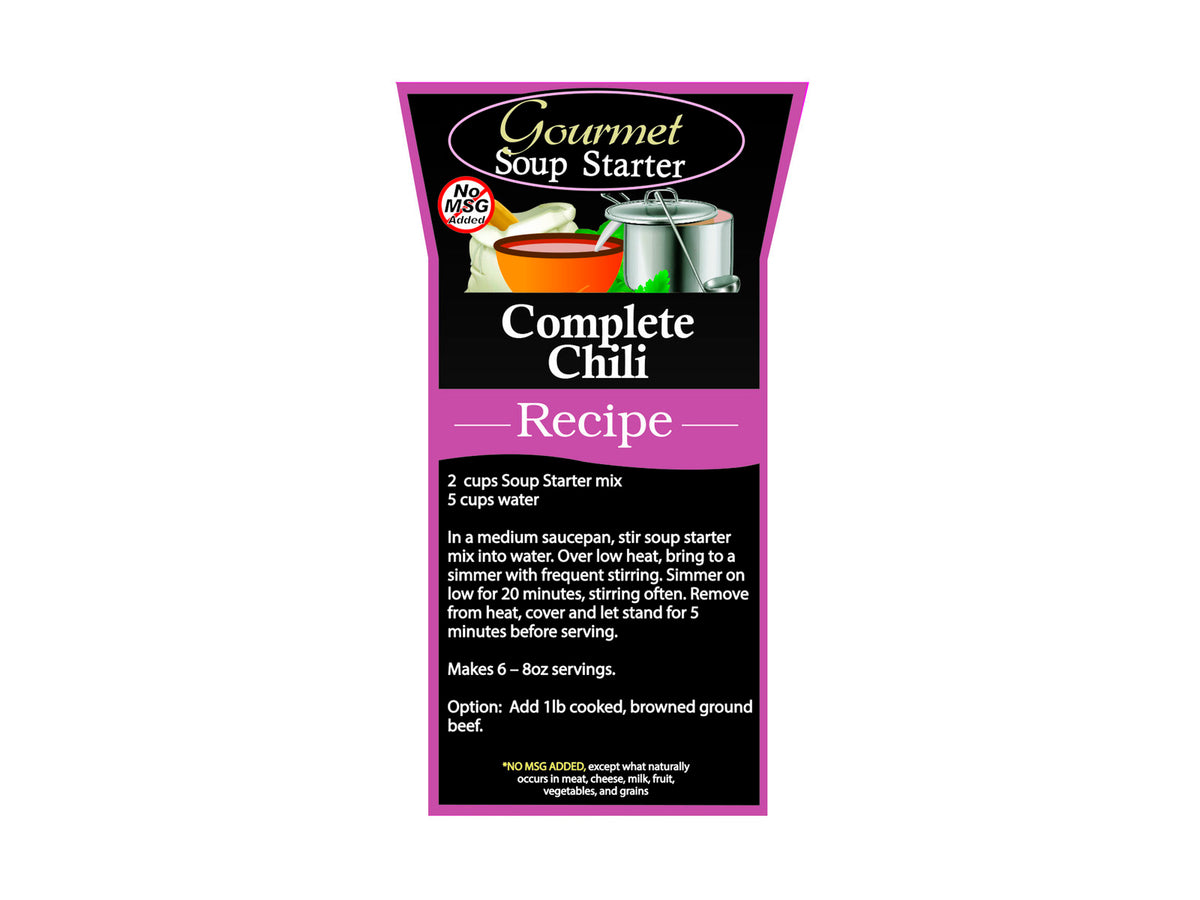 Natural Complete Chili Soup Starter – No MSG Added