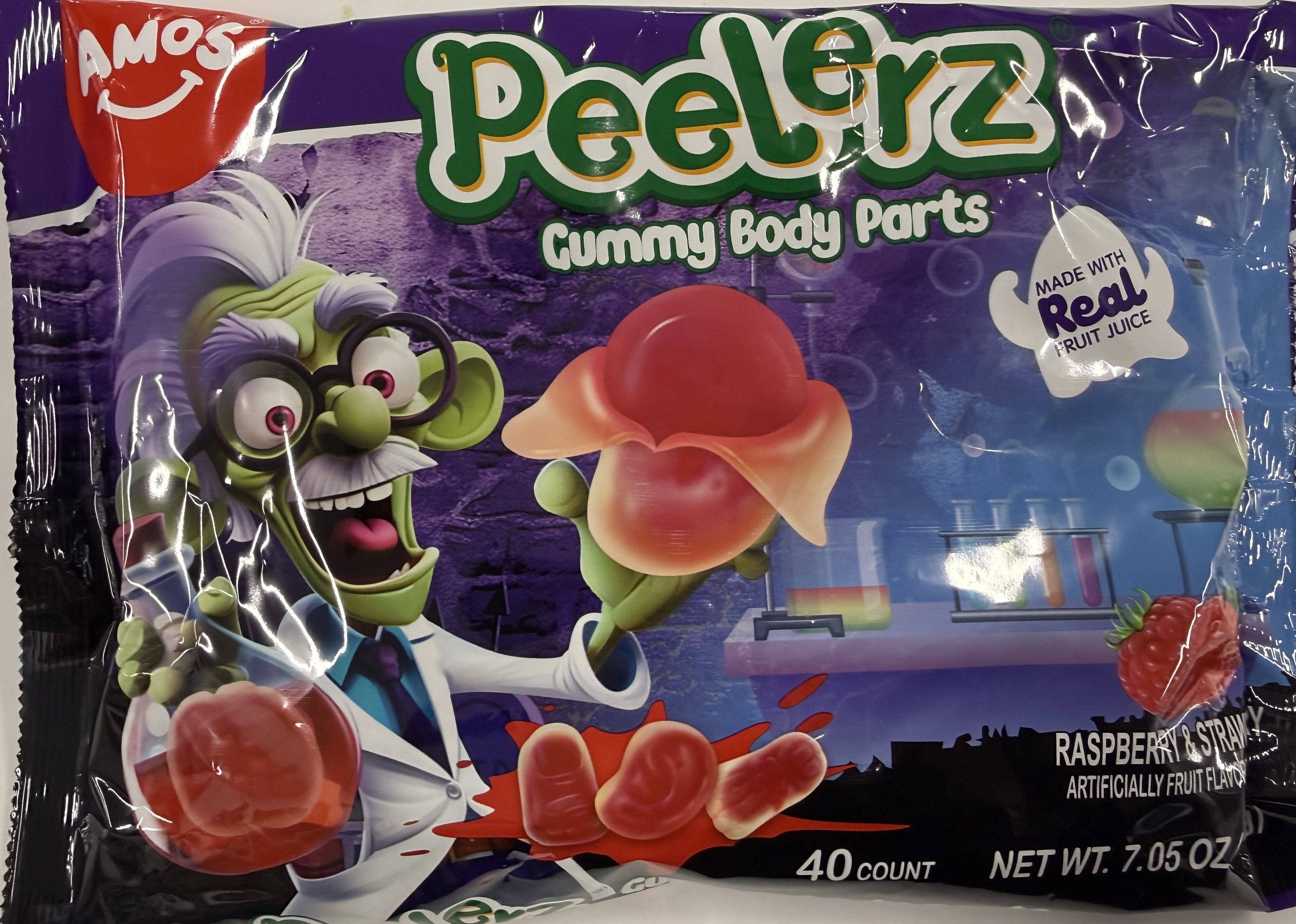 Amos Peelerz Gummy Body Parts 7.05 oz Bag
