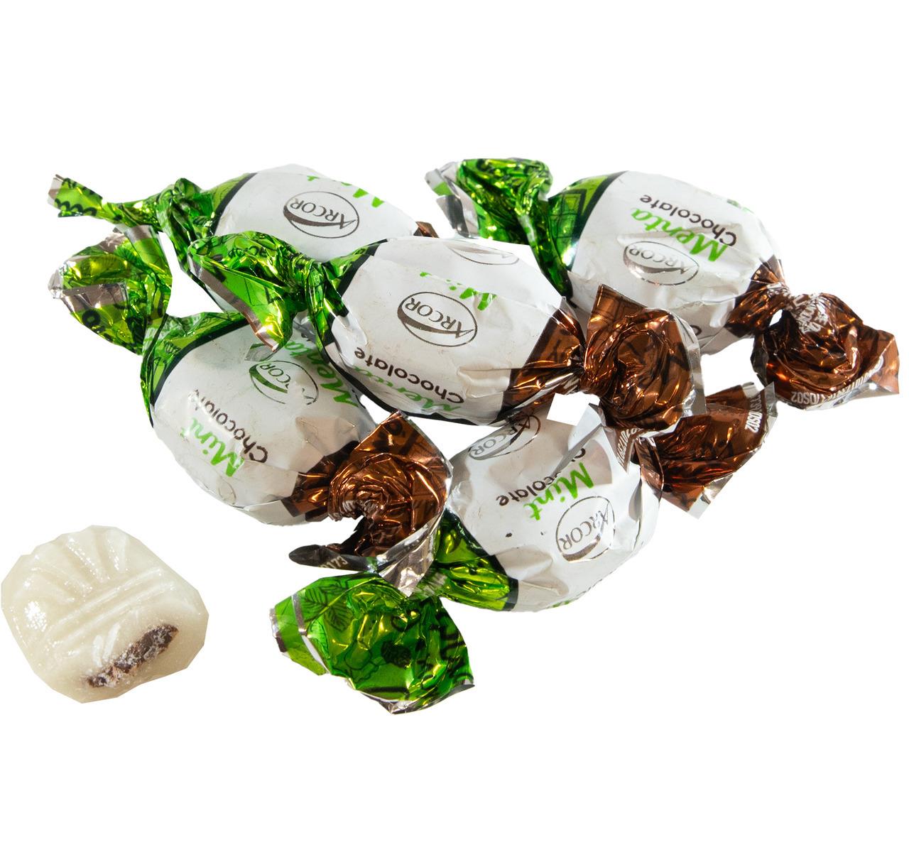Chocolate Filled Mint Hard Candy