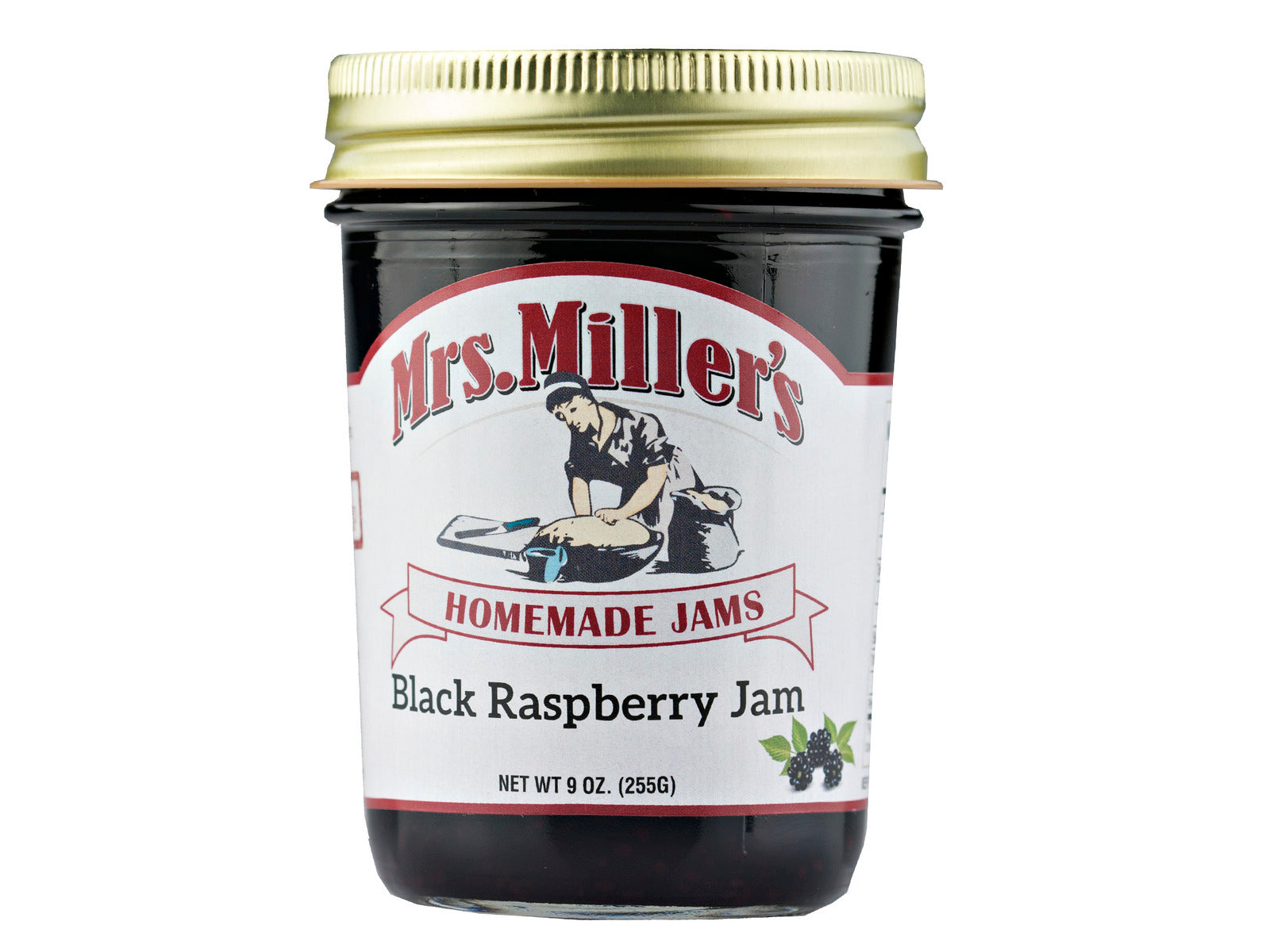 Mrs. Miller's Black Raspberry Jam 9 oz Jar