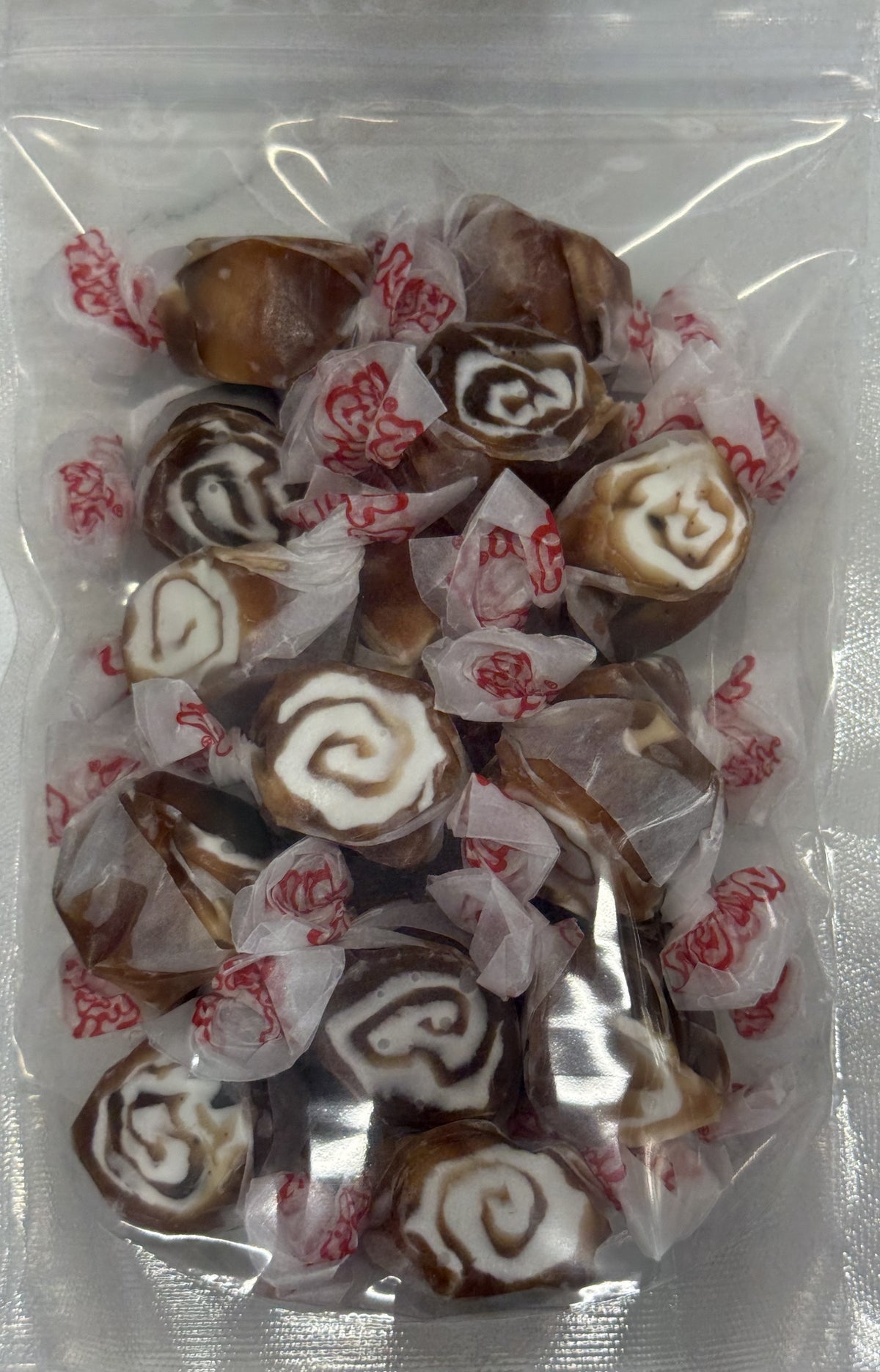 Chocolate Sea Salt Caramel Swirl Salt Water Taffy 5 oz Bag
