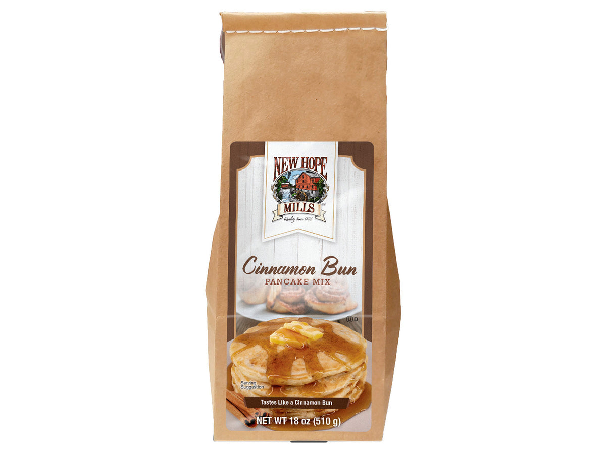 New Hope Mills Cinnamon Bun Pancake Mix – 18 oz Bag