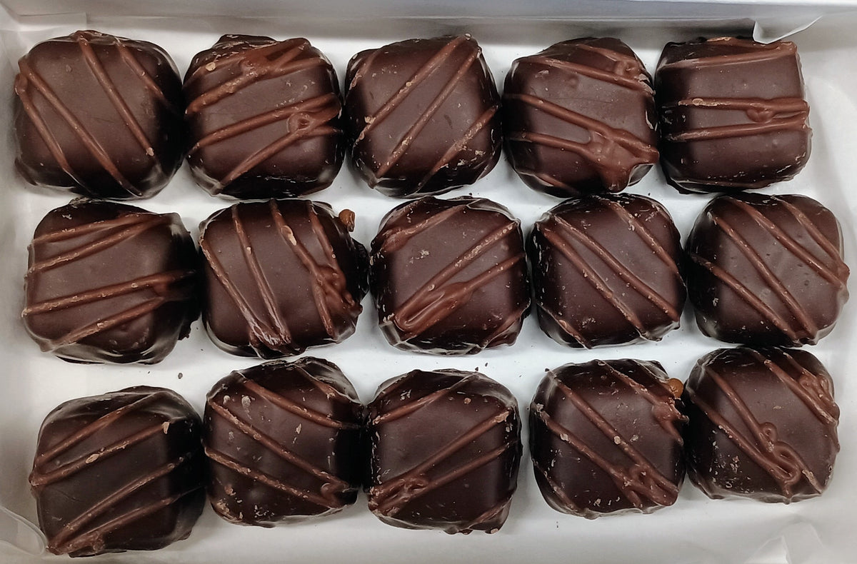 Asher Dark Chocolate Vanilla Caramels 9.8 oz Gift Box