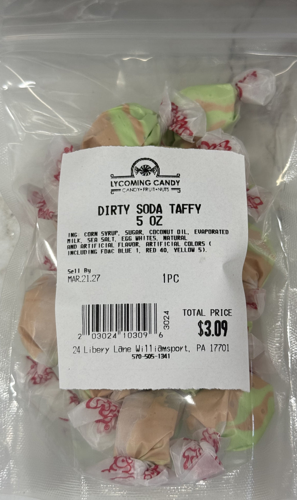 Dirty Soda Salt Water Taffy 5 oz Bag