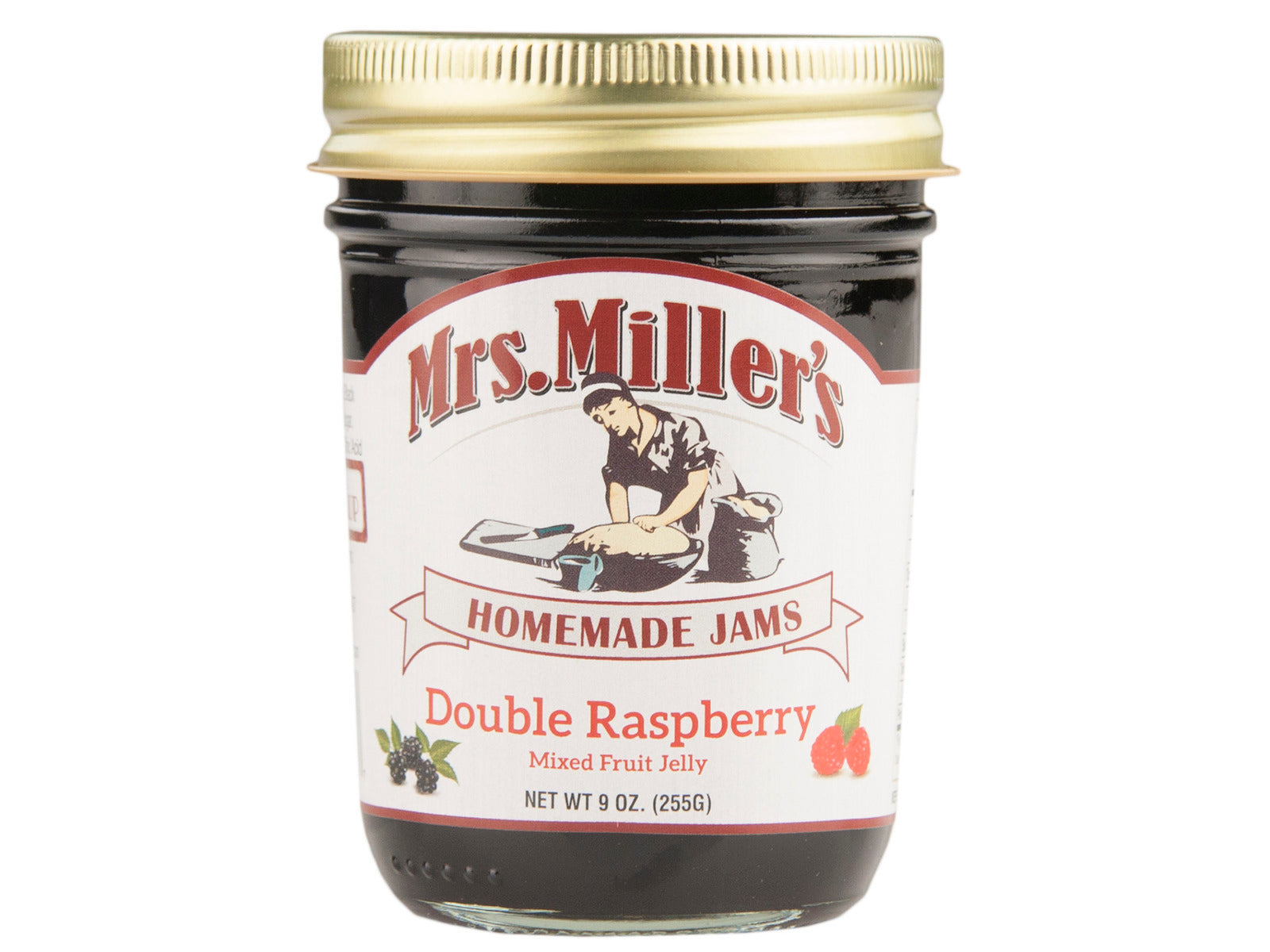 Mrs. Miller's Double Raspberry Jelly 9 oz Jar
