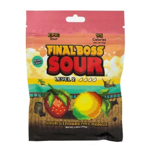 Final Boss Sour Level 2 Sour Strawberry Mango 3.5 oz Peg Bag