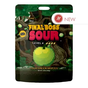 Final Boss Sour Level 4 Sour Green Apple 3.5 oz Peg Bag