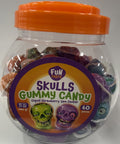 Fun Tasty Gummy Skulls Candy Jar (60 Pieces)
