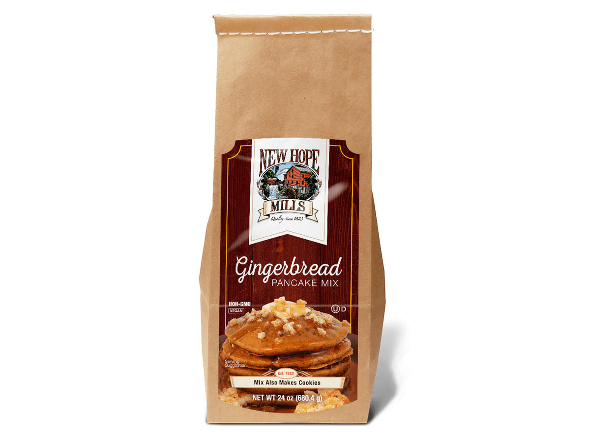 New Hope Mills Gingerbread Pancake & Cookie Mix – 24 oz Bag