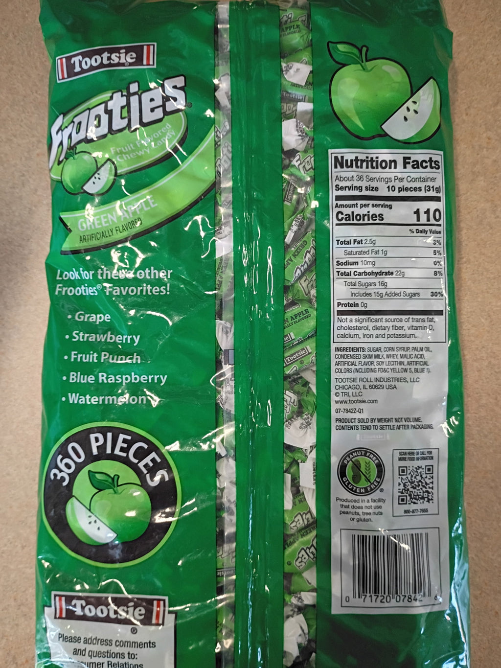 Tootsie Roll Frooties Green Apple - 38.8 oz Bag