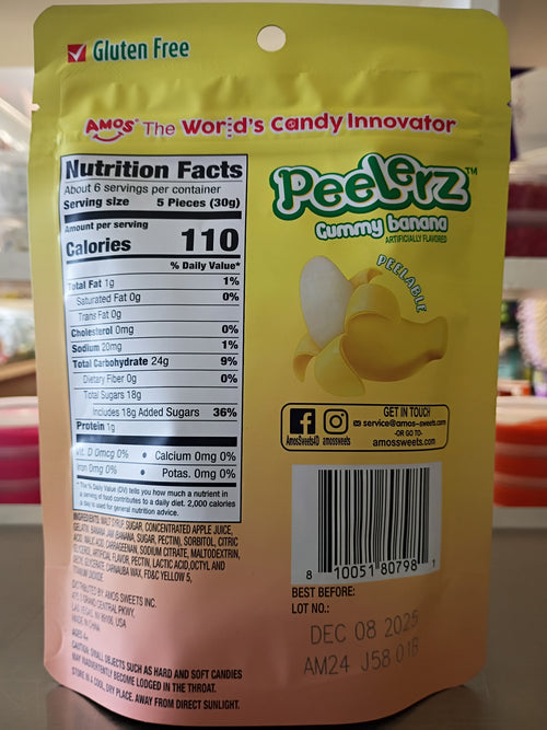 Amos Peelerz Gummy Banana