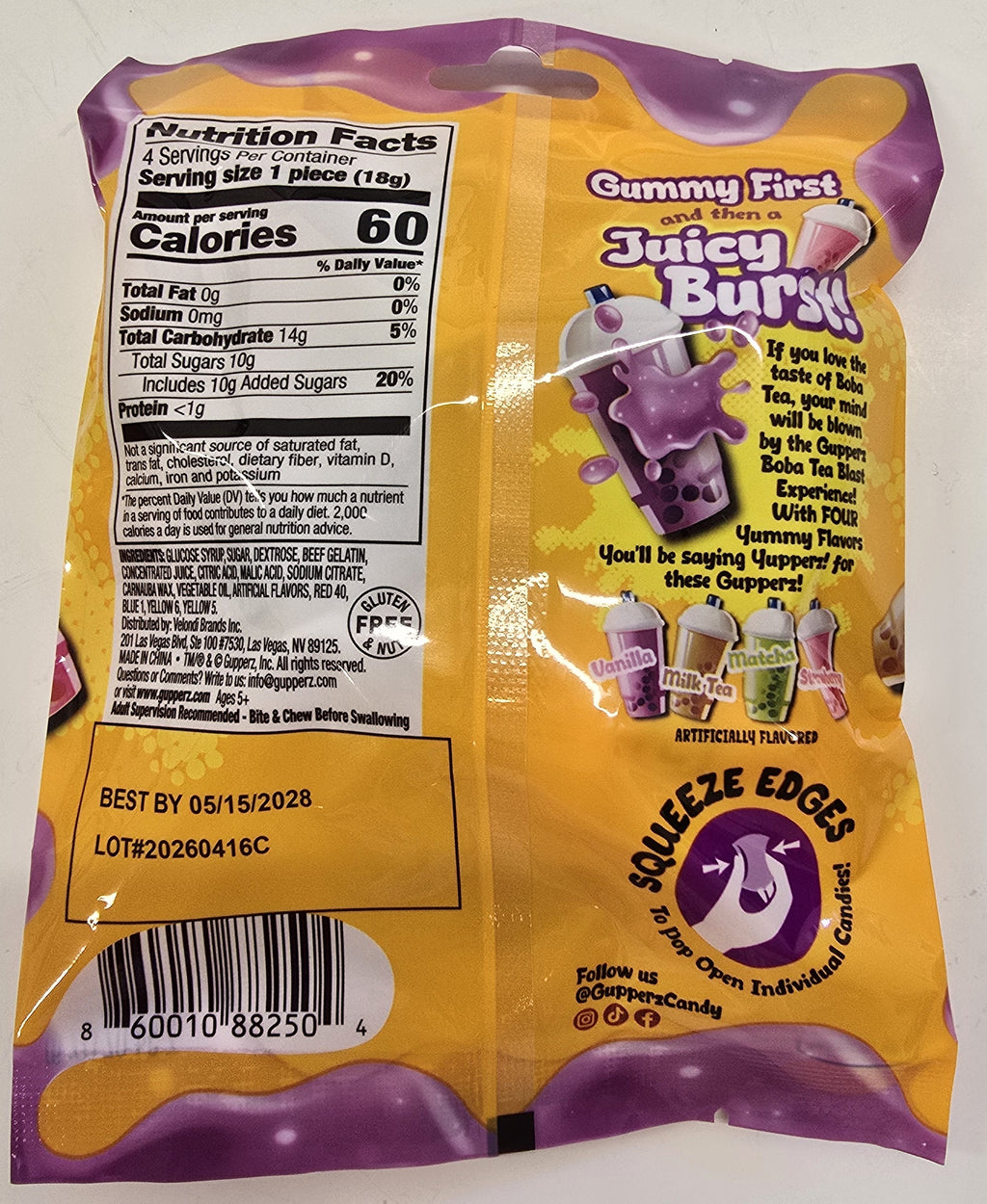 Gupperz Boba Tea Blast 2.54 oz Peg Bag