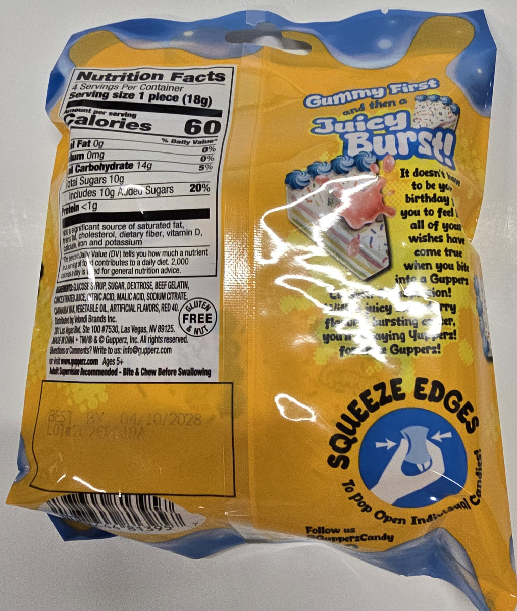 Gupperz Confetti Cake Splosion 2.54 oz Peg Bag