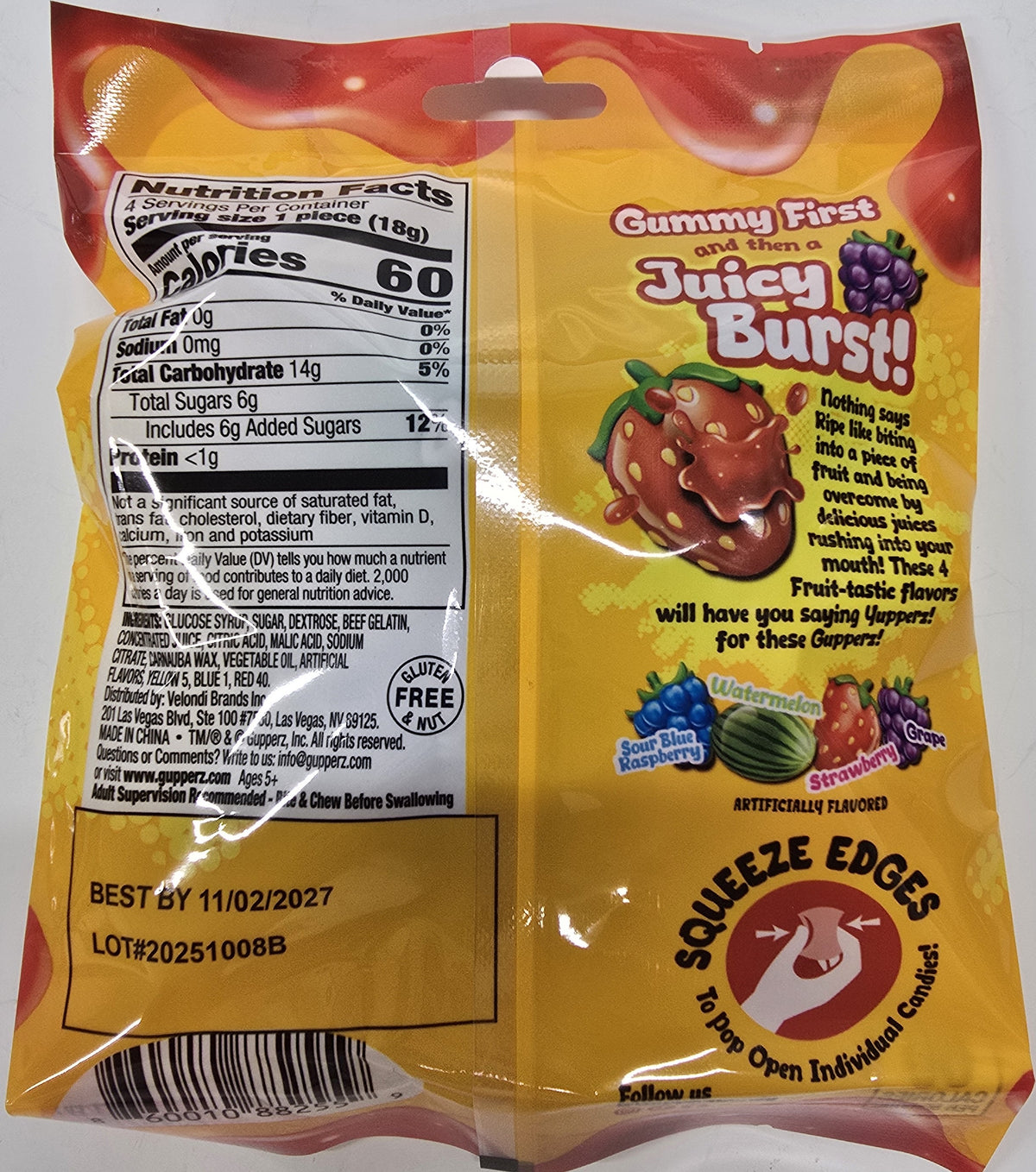 Gupperz Ripe Fruit Rush 2.54 oz Peg Bag