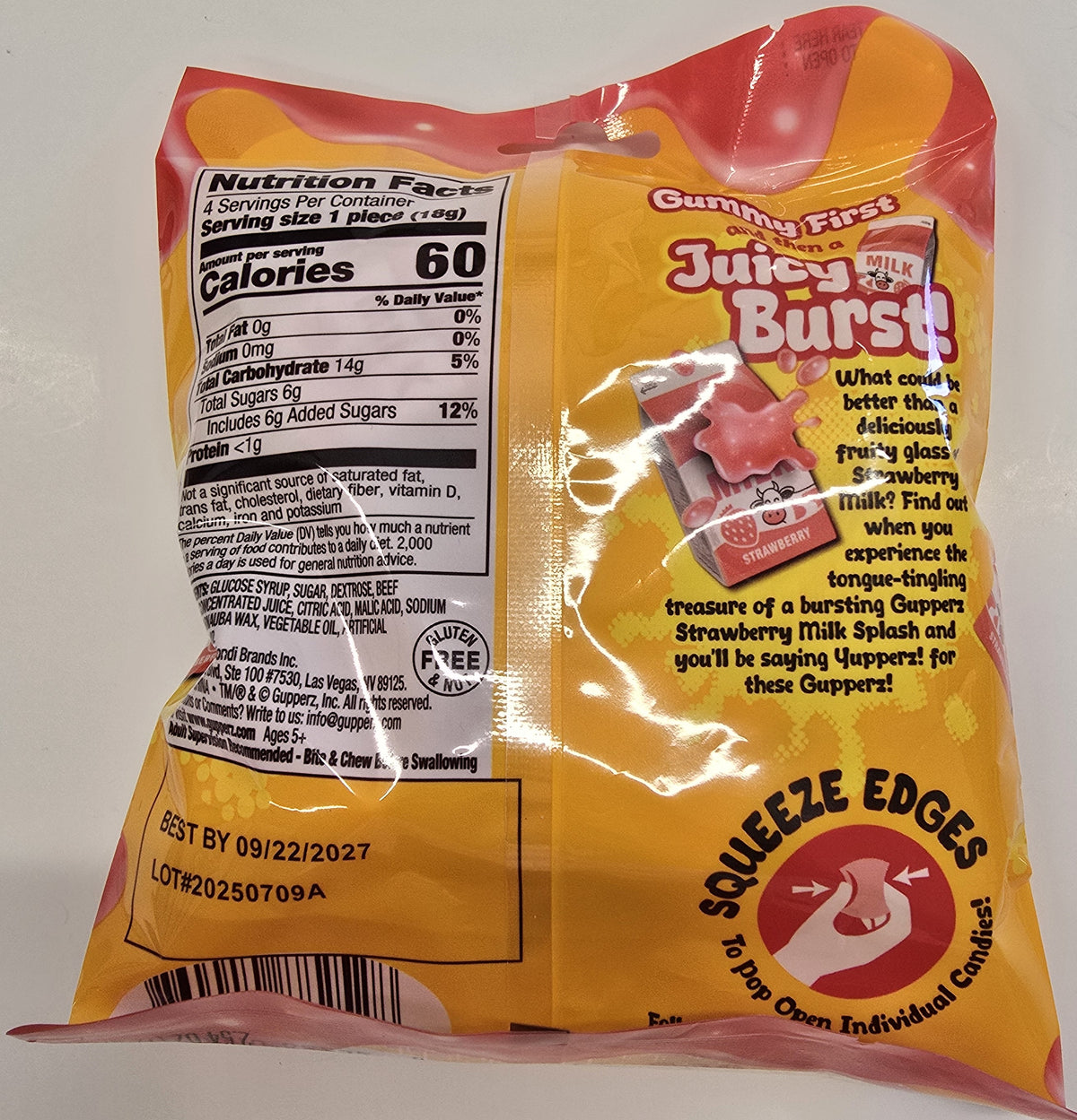 Gupperz Strawberry Milk Splash 2.54 oz Peg Bag