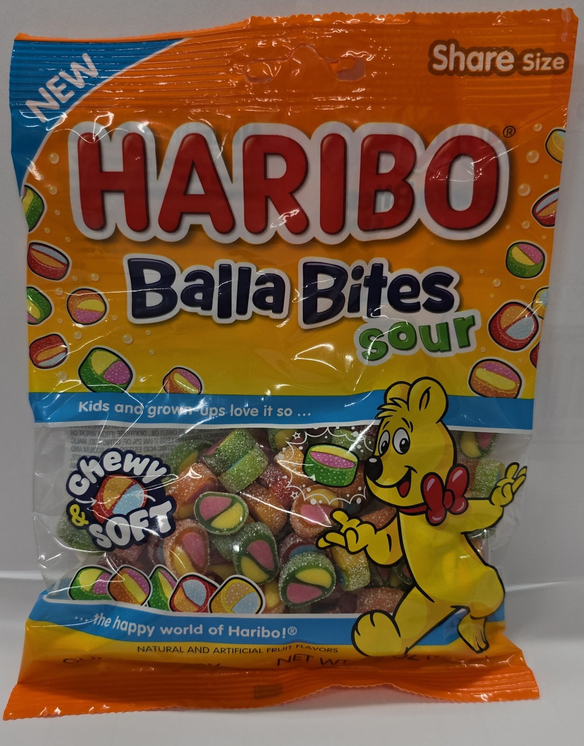 Haribo Sour Balla Bites 4.5 oz Peg Bag
