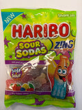 Haribo Gummy Sour Soda Bottles 4.5 oz Peg Bag Gummi Candy