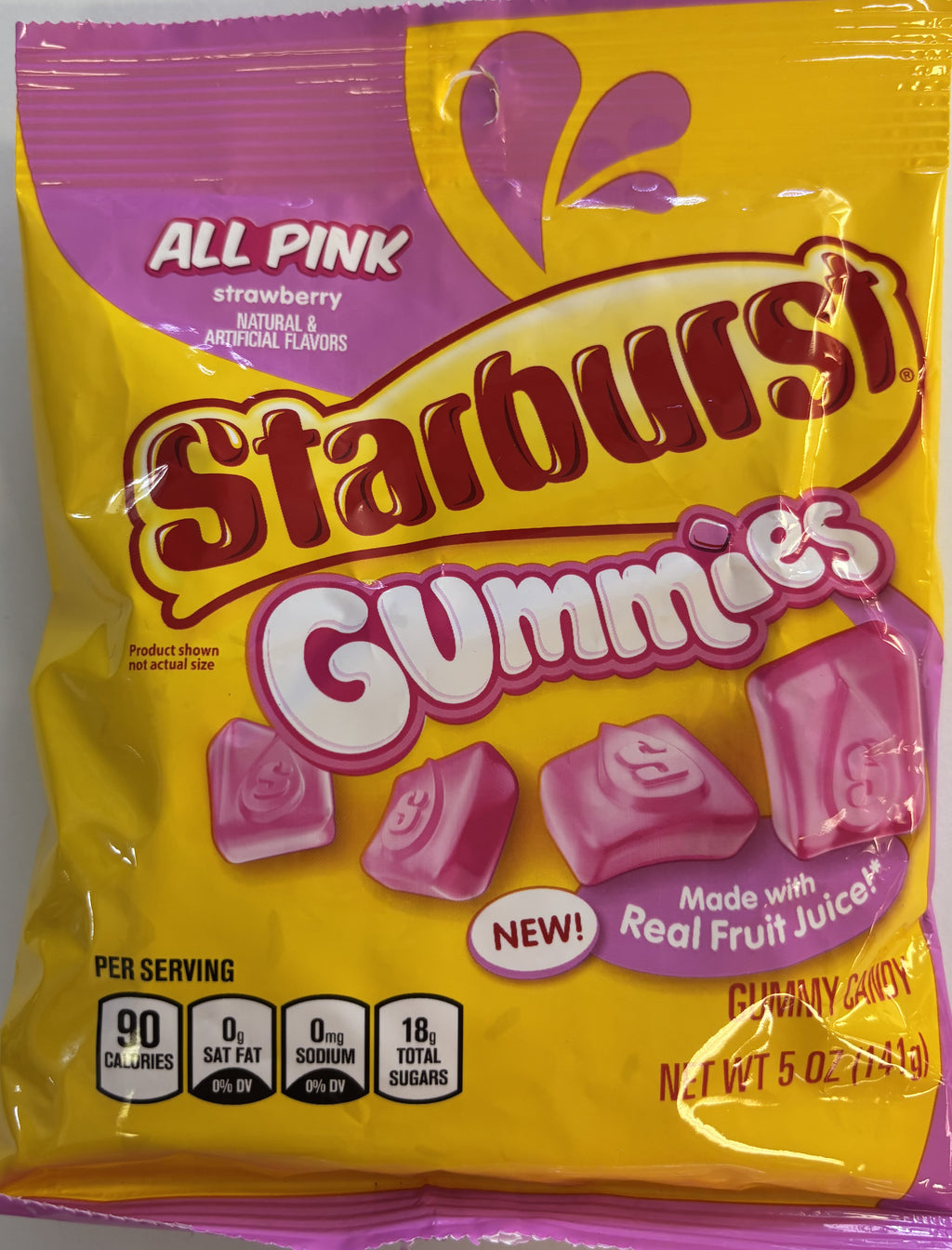 Starburst Gummies All Pink 5 oz Peg Bag