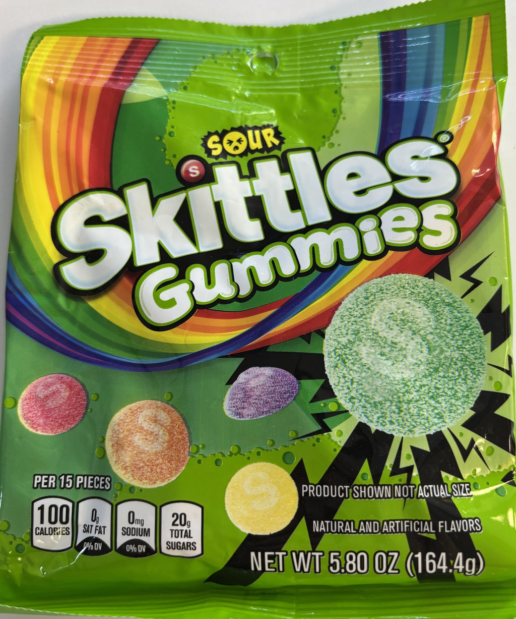 Skittles Original Sour Gummies 5.8 oz Peg Bag