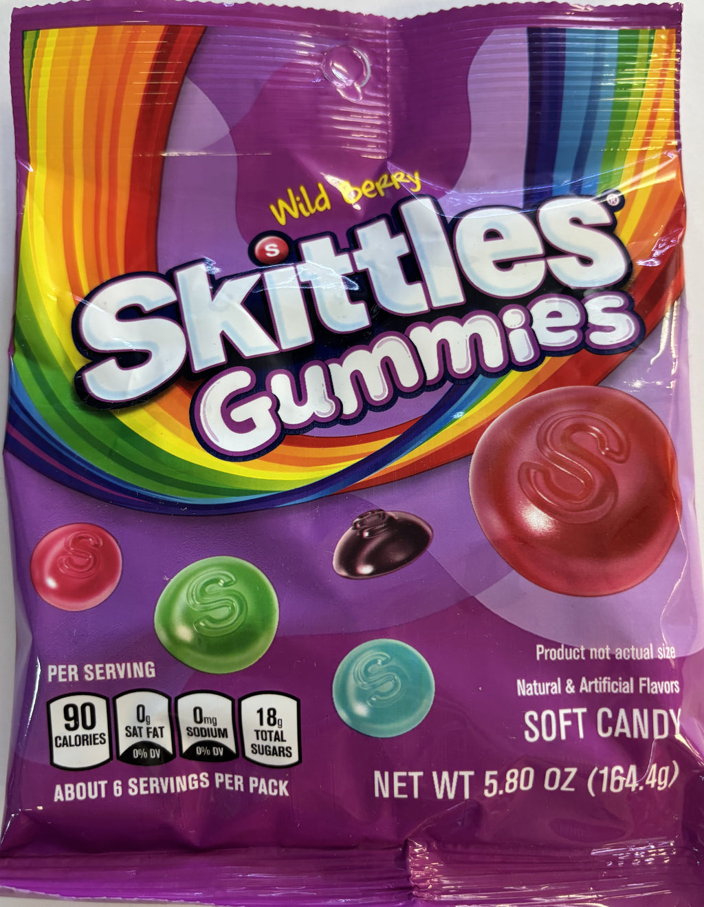 Skittles Wild Berry Gummies 5.8 oz Peg Bag