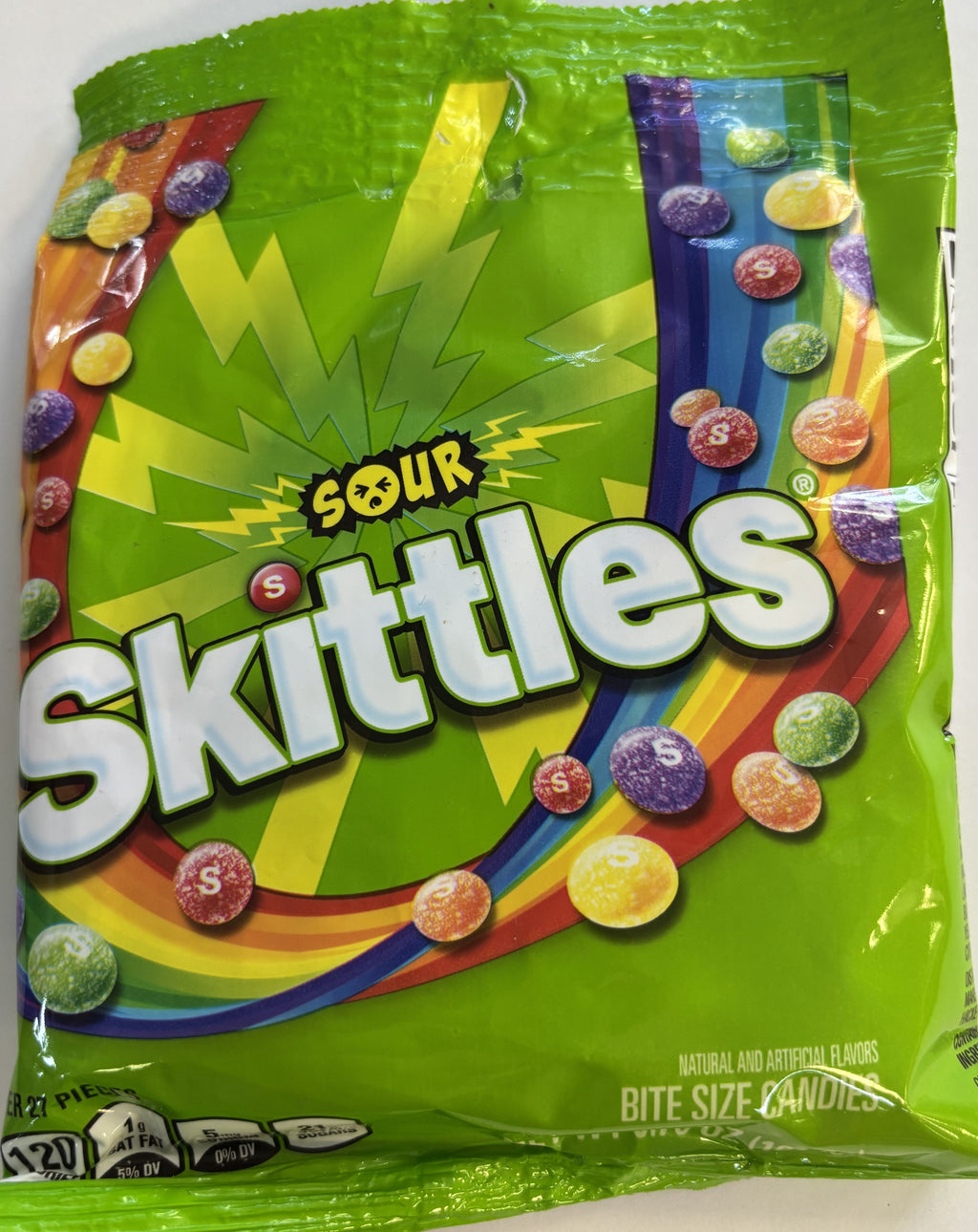 Skittles Sour Original Candy 5.7 oz Peg Bag