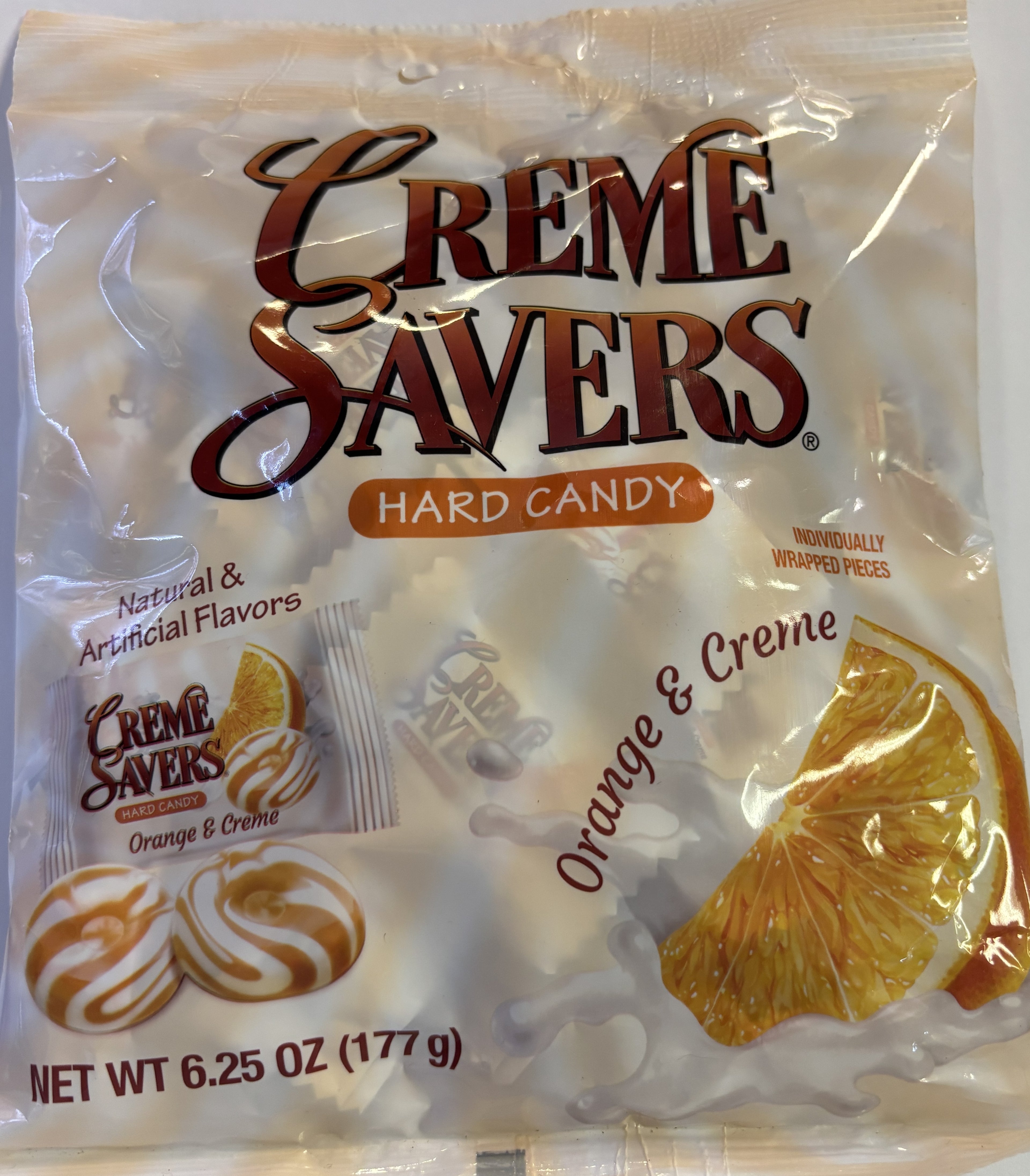 Creme Savers Orange & Creme 6.25 oz Peg Bag