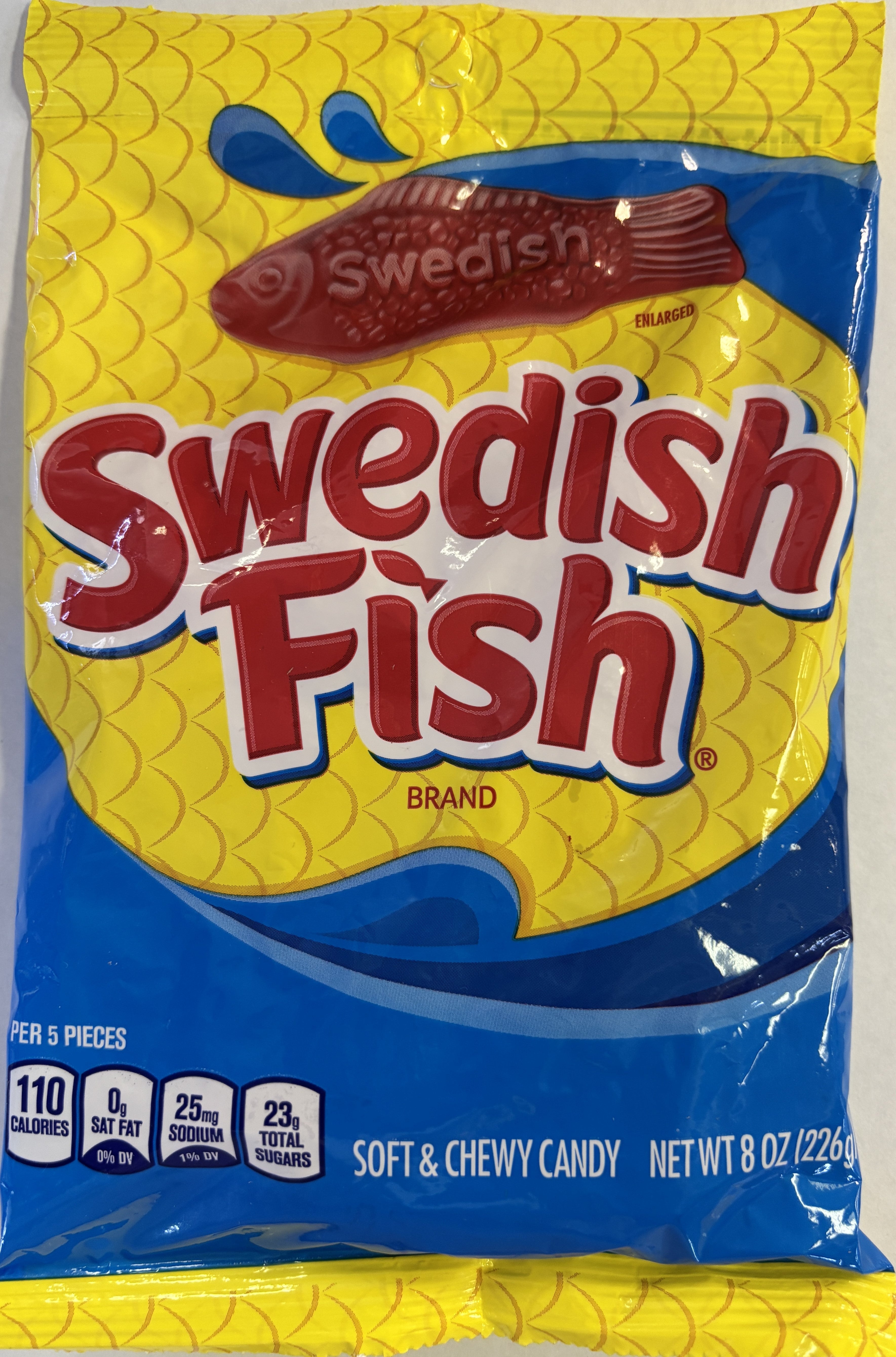 Jaret Red Swedish Fish 8 oz Peg Bag Chewy Candy