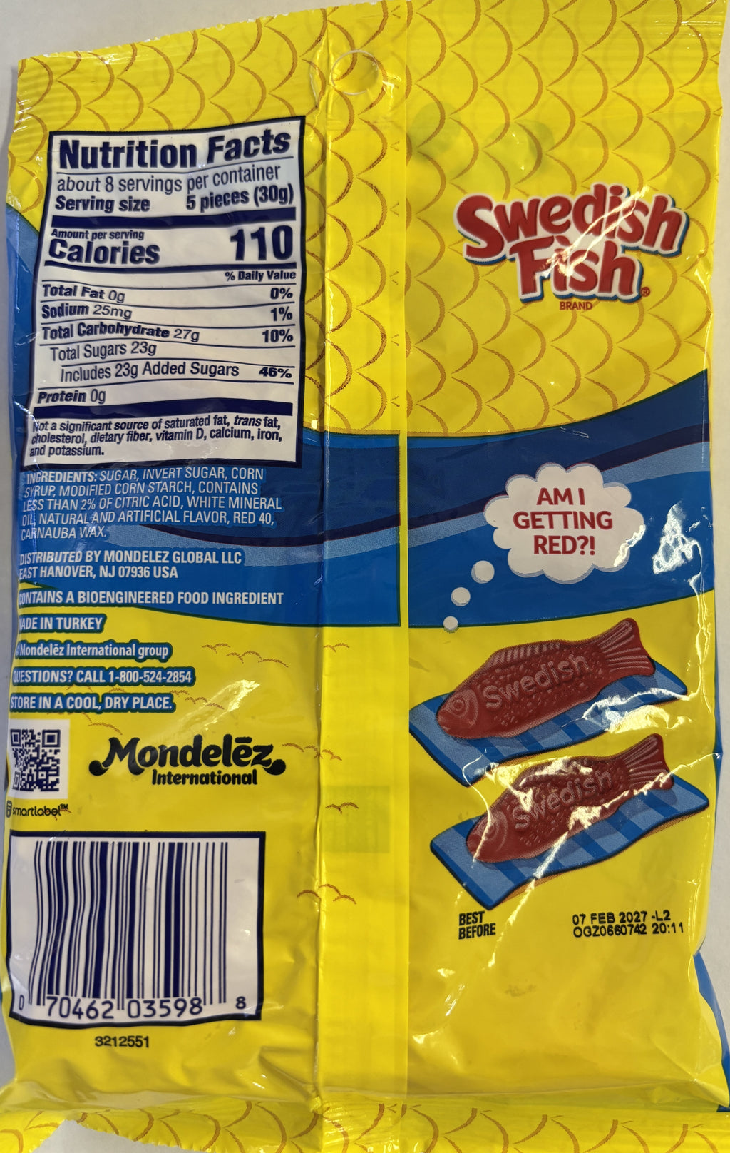 Jaret Red Swedish Fish 8 oz Peg Bag Chewy Candy