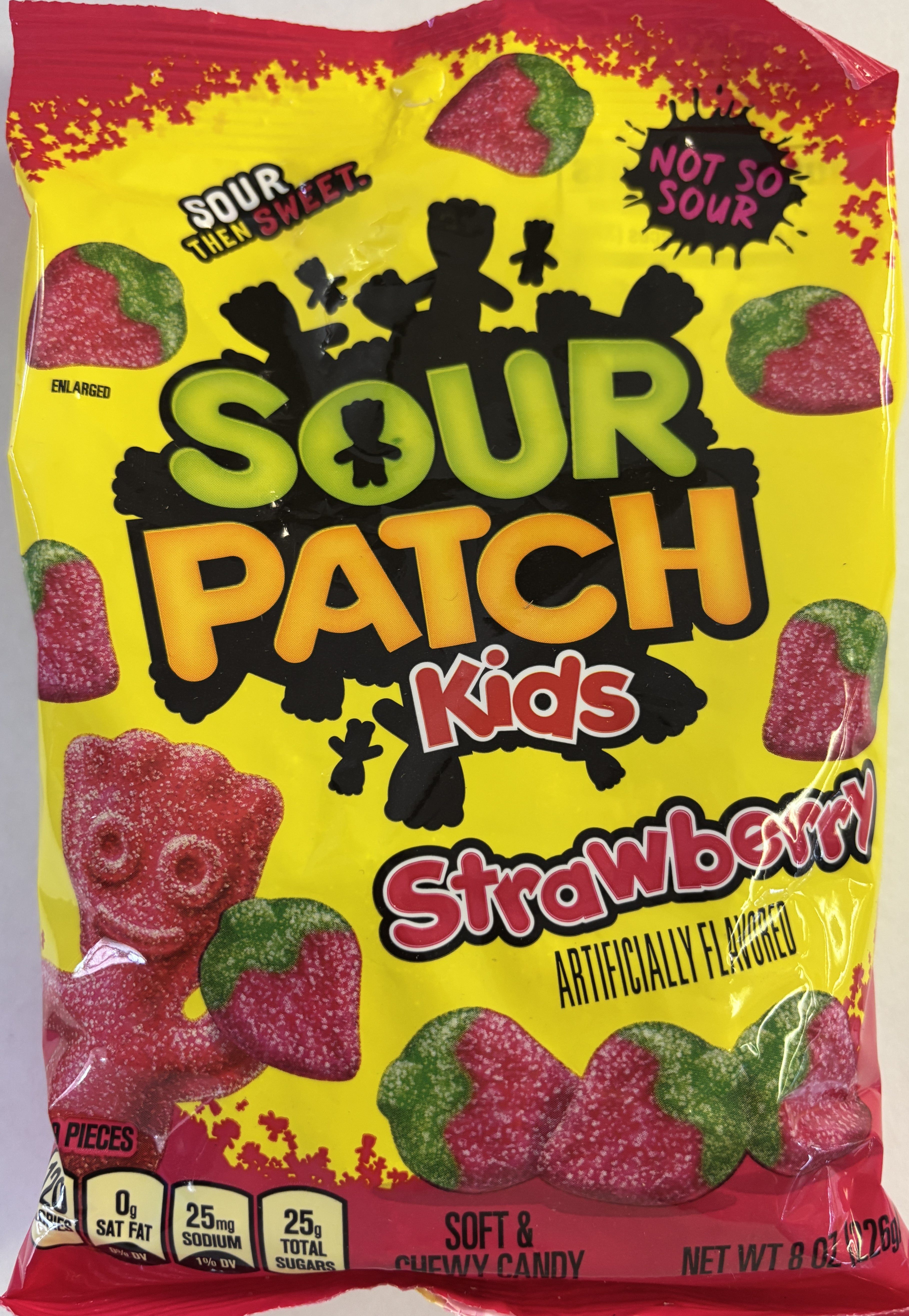 Jaret Sour Patch Sour Strawberry Kids 8 oz Peg Bag Chewy Candy