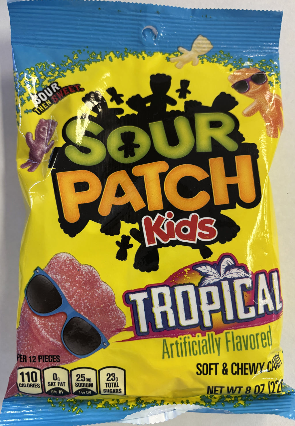 Jaret Sour Patch Tropical Kids 8 oz Peg Bag Chewy Candy