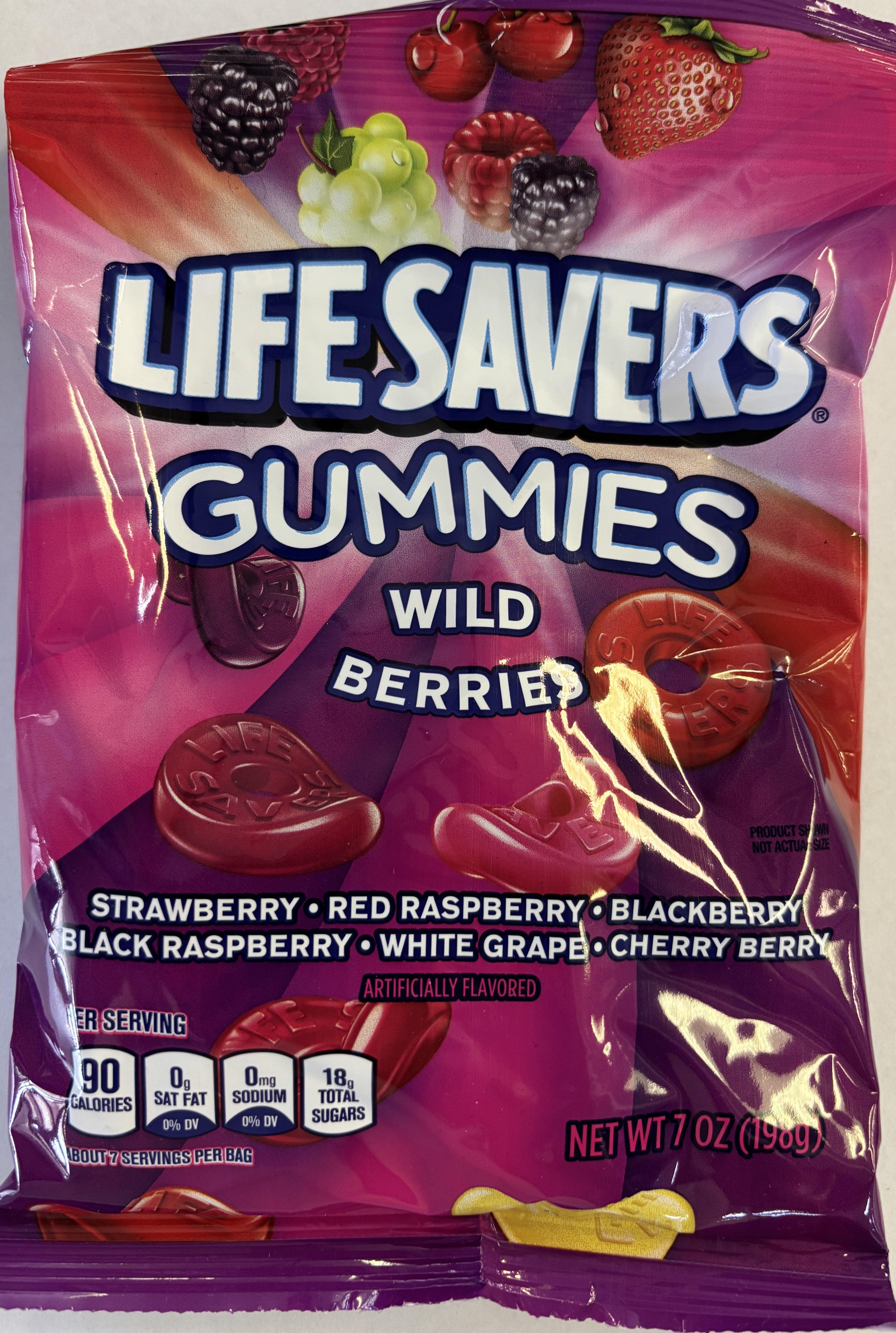 Gummi Savers Wild Berry 7 oz Peg Bag Gummy Candy