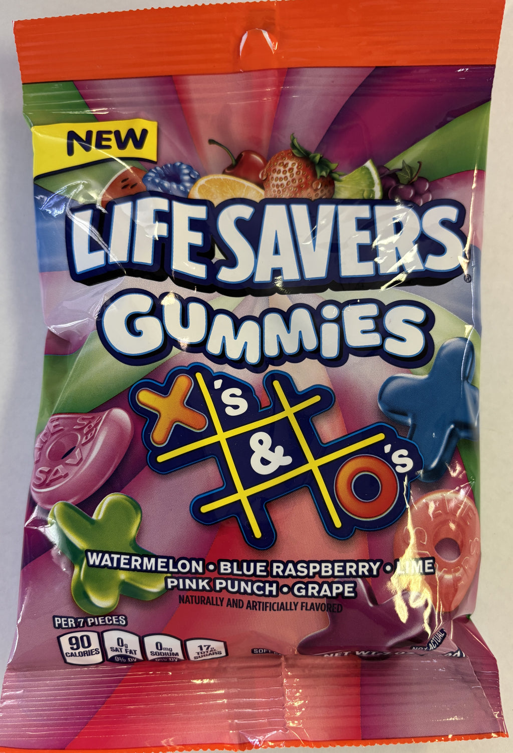Gummi Savers X&O's 7 oz Peg Bag Gummy Candy