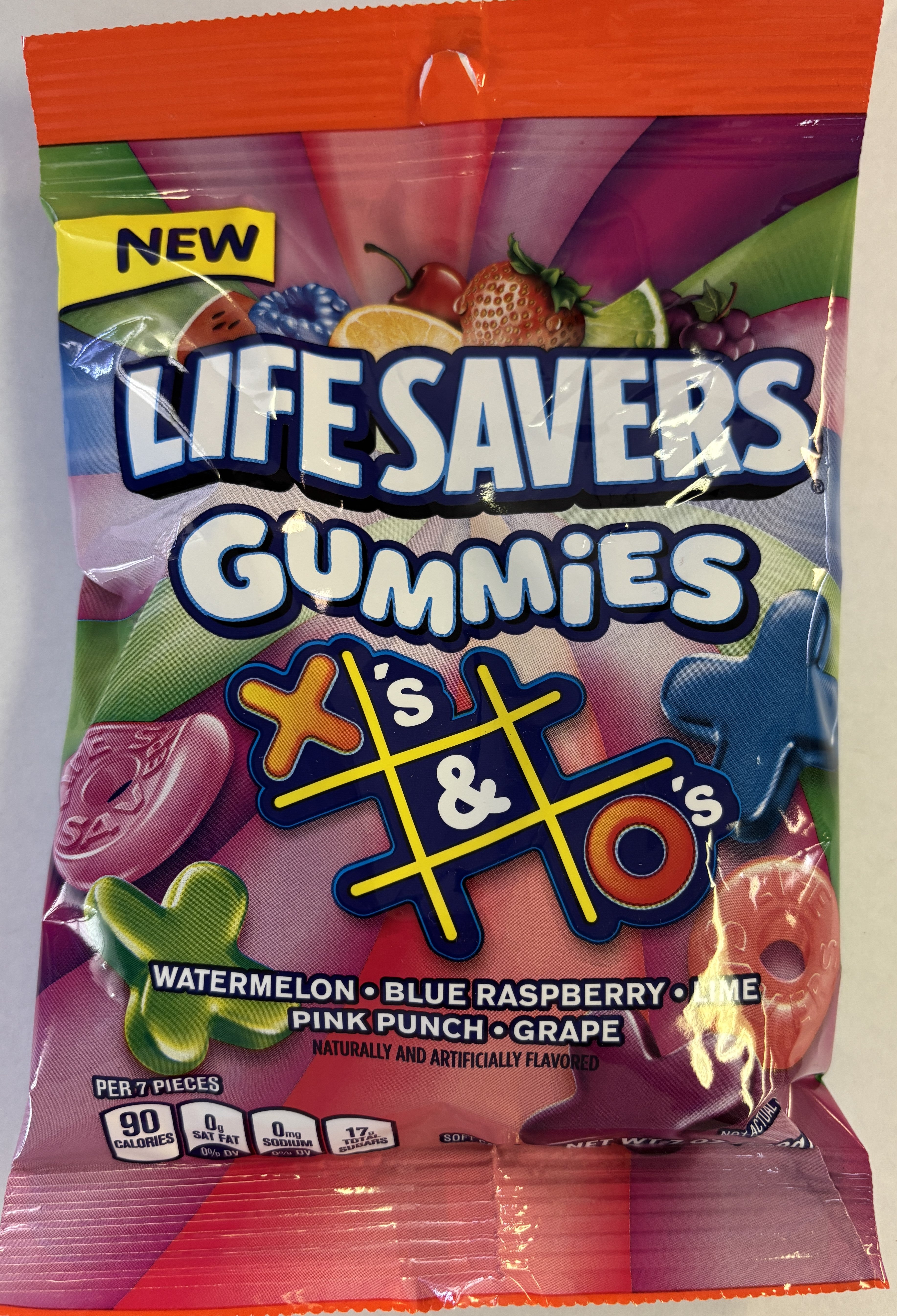 Gummi Savers X&O's 7 oz Peg Bag Gummy Candy
