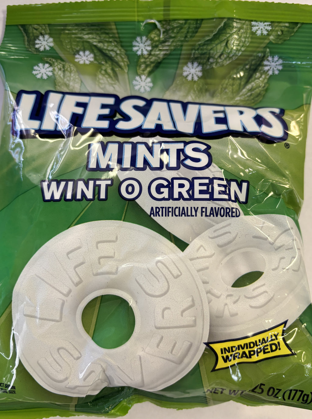 Life Savers Wintergreen Wint O Green Hard Candy 6.25 oz Peg Bag