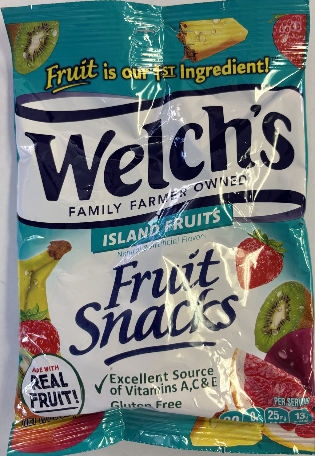 Welch's Fruit Snacks Island Fruit 5 oz Peg Bag