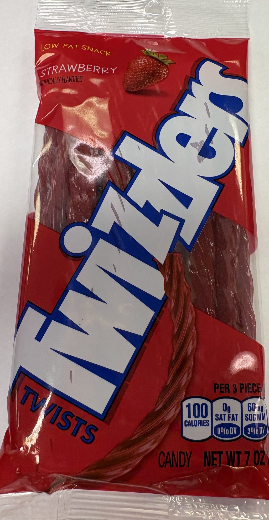 Twizzler Strawberry Licorice Twists 7 oz Peg Bag