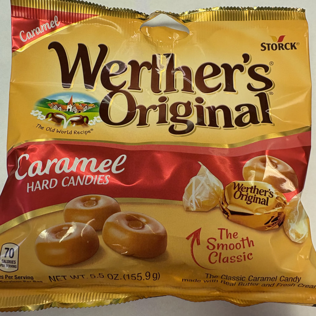 Werthers Original Caramel Candy 5.5 oz Peg Bag