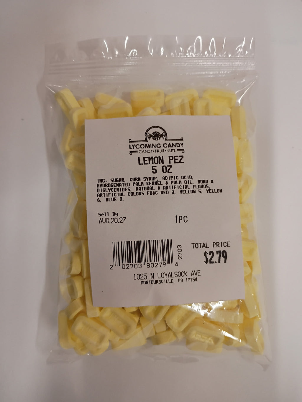 Lemon PEZ Candy