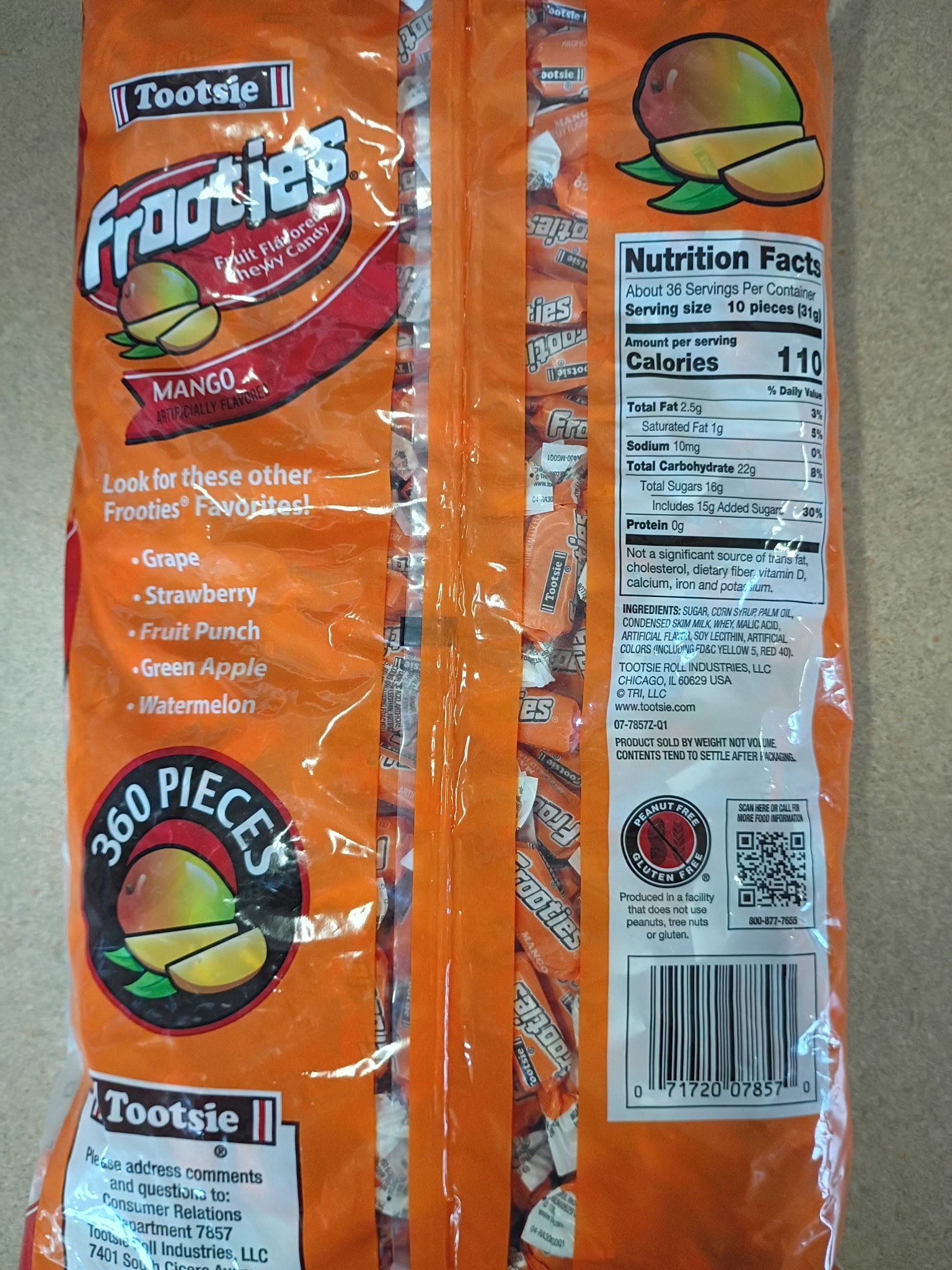 Tootsie Roll Frooties Mango - 38.8 oz Bag