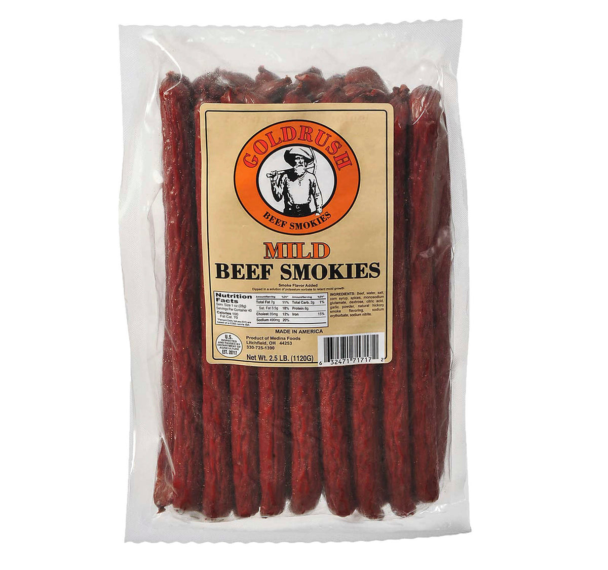 Gold Rush Mild Beef Smokies 2.5lb Bag