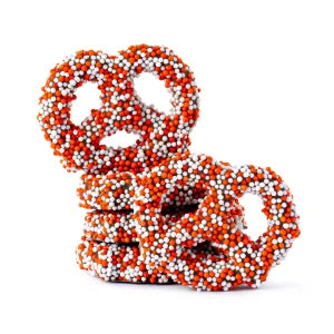 Milk Chocolate Coated Harvest Nonpareil Mini Pretzels