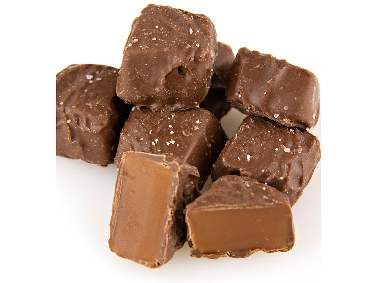 Milk Chocolate Vanilla Caramels with Sea Salt