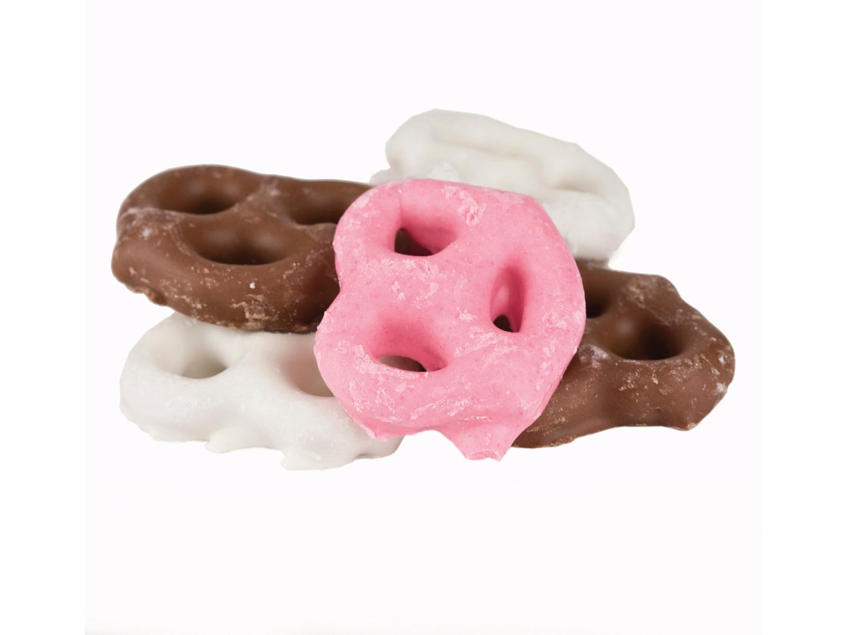 Neapolitan Coated Mini Pretzels
