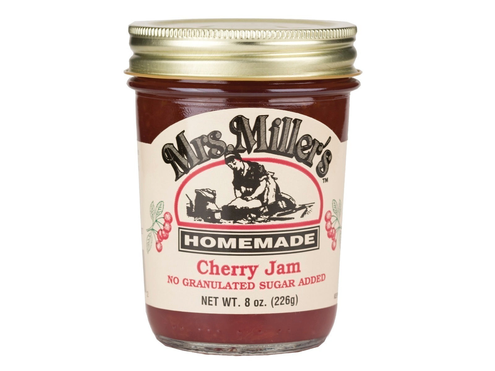 Mrs. Miller's No Sugar Cherry Jam 8 oz Jar