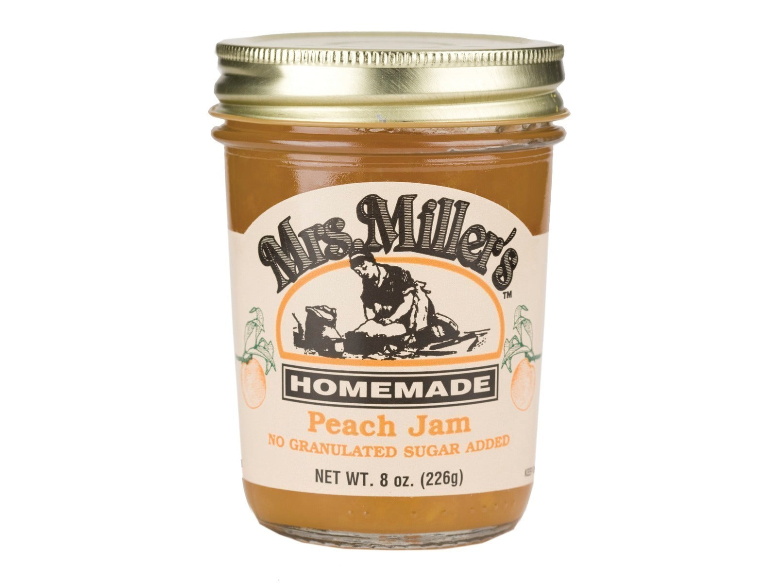 Mrs. Miller's No Sugar Peach Jam 8 oz Jar