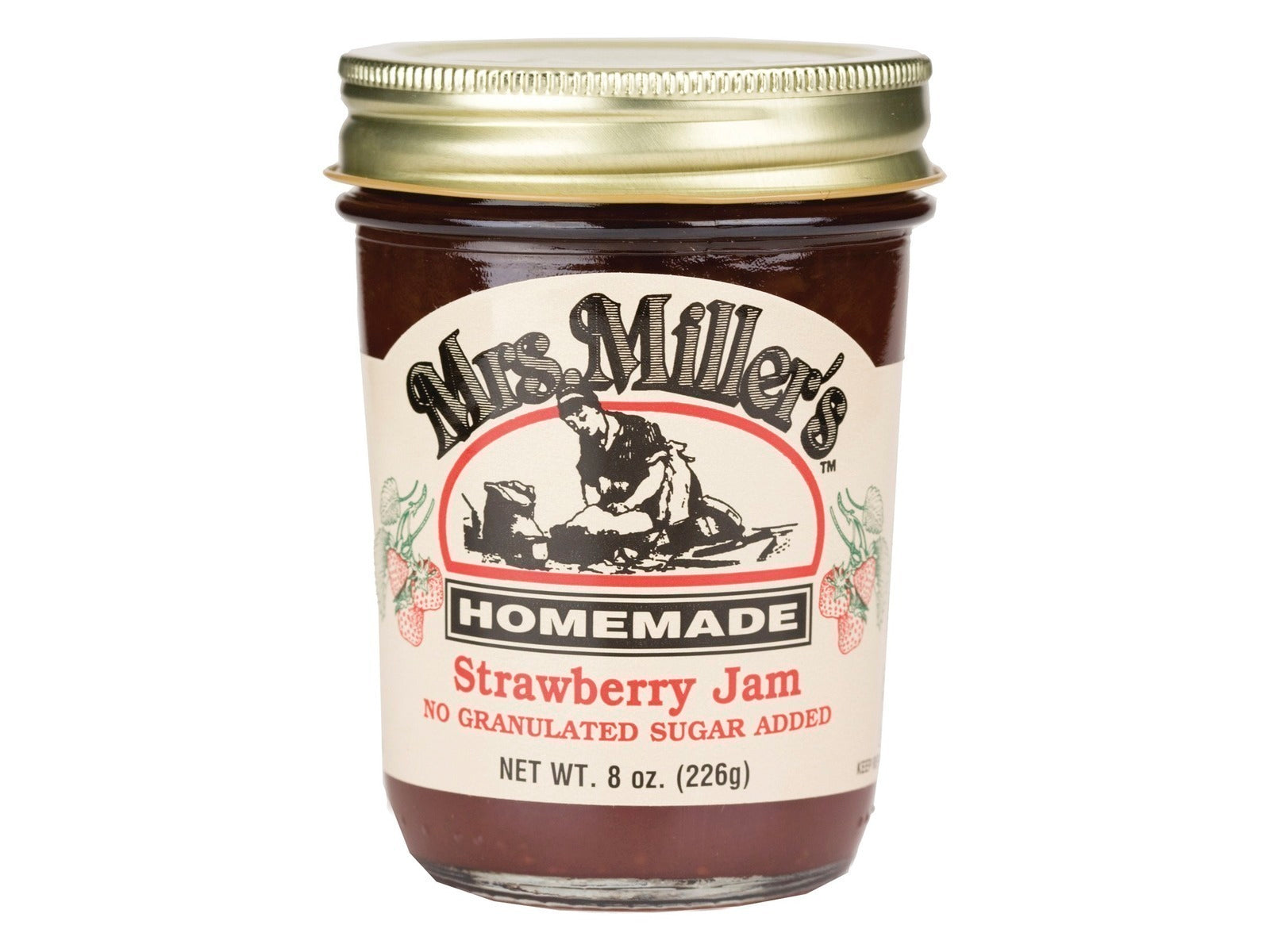 Mrs. Miller's No Sugar Strawberry Jam 8 oz Jar