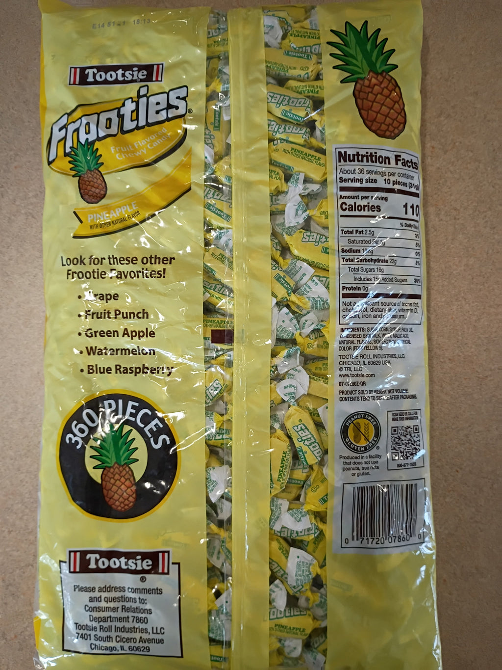 Tootsie Roll Frooties Pineapple - 38.8 oz Bag