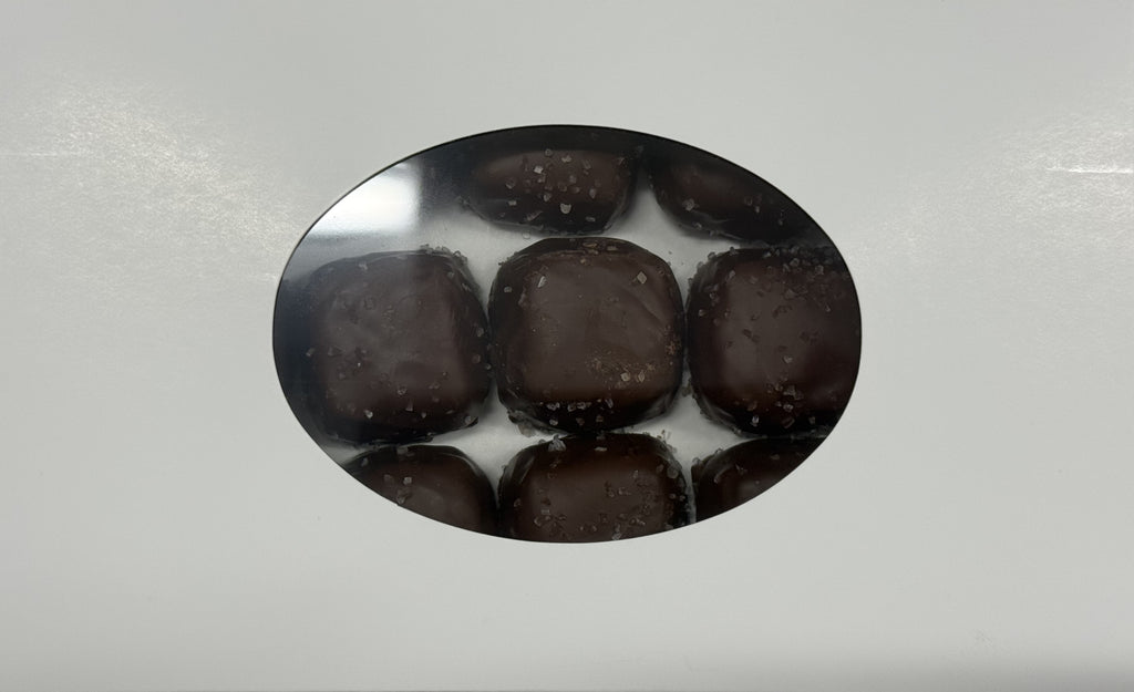 Asher Sugar Free Milk Chocolate Vanilla Caramels with Sea Salt 10 oz Gift Box