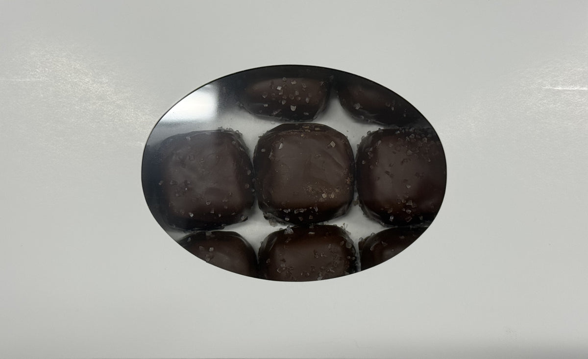 Asher Sugar Free Milk Chocolate Vanilla Caramels with Sea Salt 10 oz Gift Box
