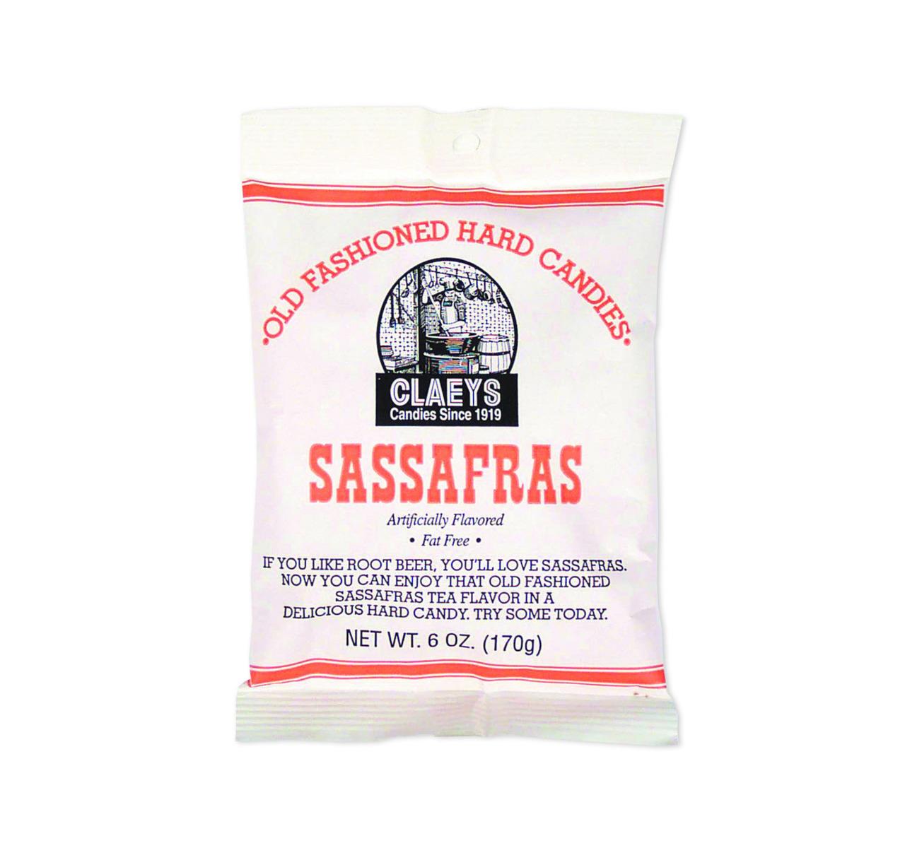 Claey's Old Fashioned Sanded Sassafras Drops Candy - 6 oz Bag